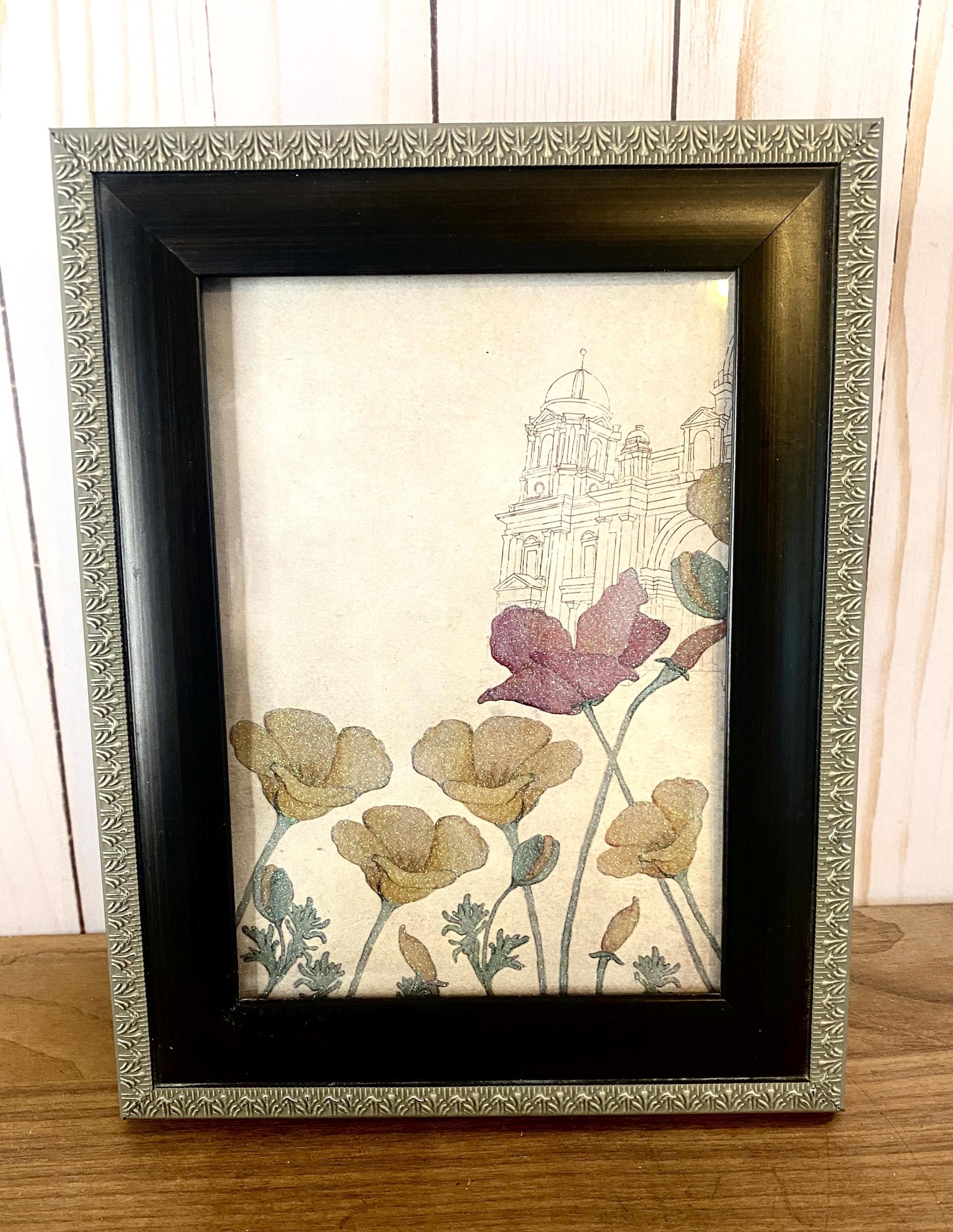 Silver wood frame - Etsy 日本