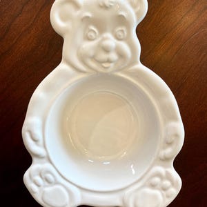 Vintage Pfaltzgraff Teddy Bear Bowl: Heritage White Children&#39;s Dish
