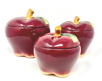 Encantadores botes de manzana roja de ACK Trading Los Ángeles. Elección de 3 tamaños.