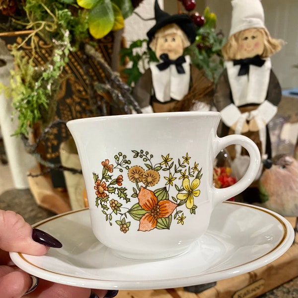 Corning Corelle Indian Summer Cup and Saucer 3 Cups and Saucers Available