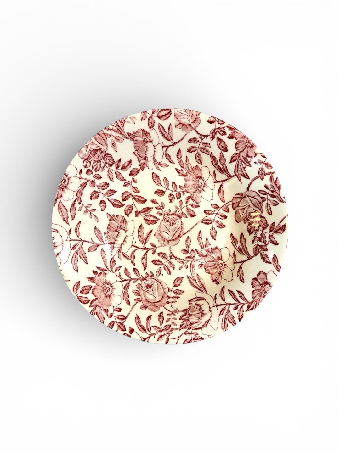 値下Churchill 花柄皿 17cm 5枚セット Vintage Churchill Pink Peony Floral Chintz 8” Bowl Made in England