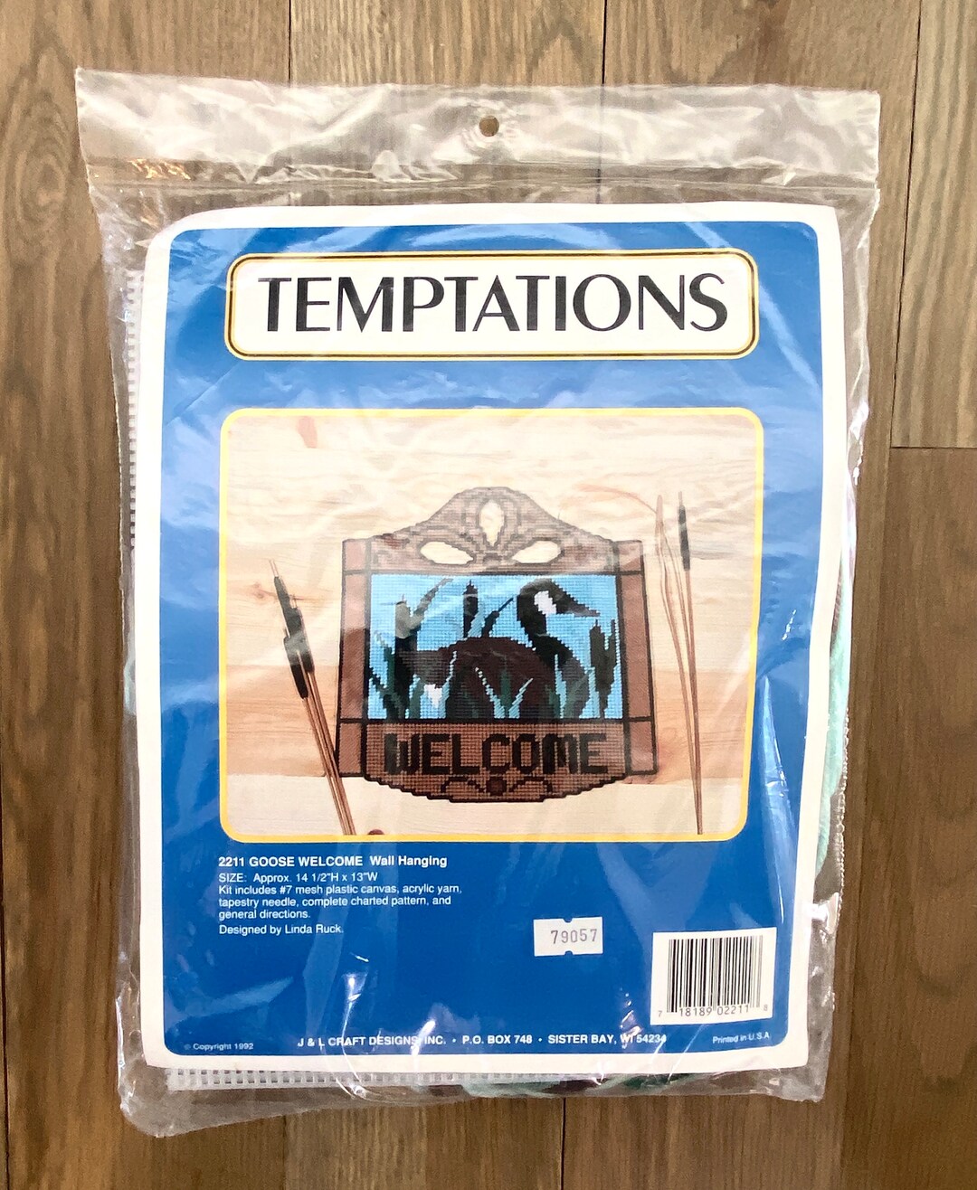 Needlepoint Kit Welcome Sign Duck Plastic Canvas Kit Temptations NIP ...