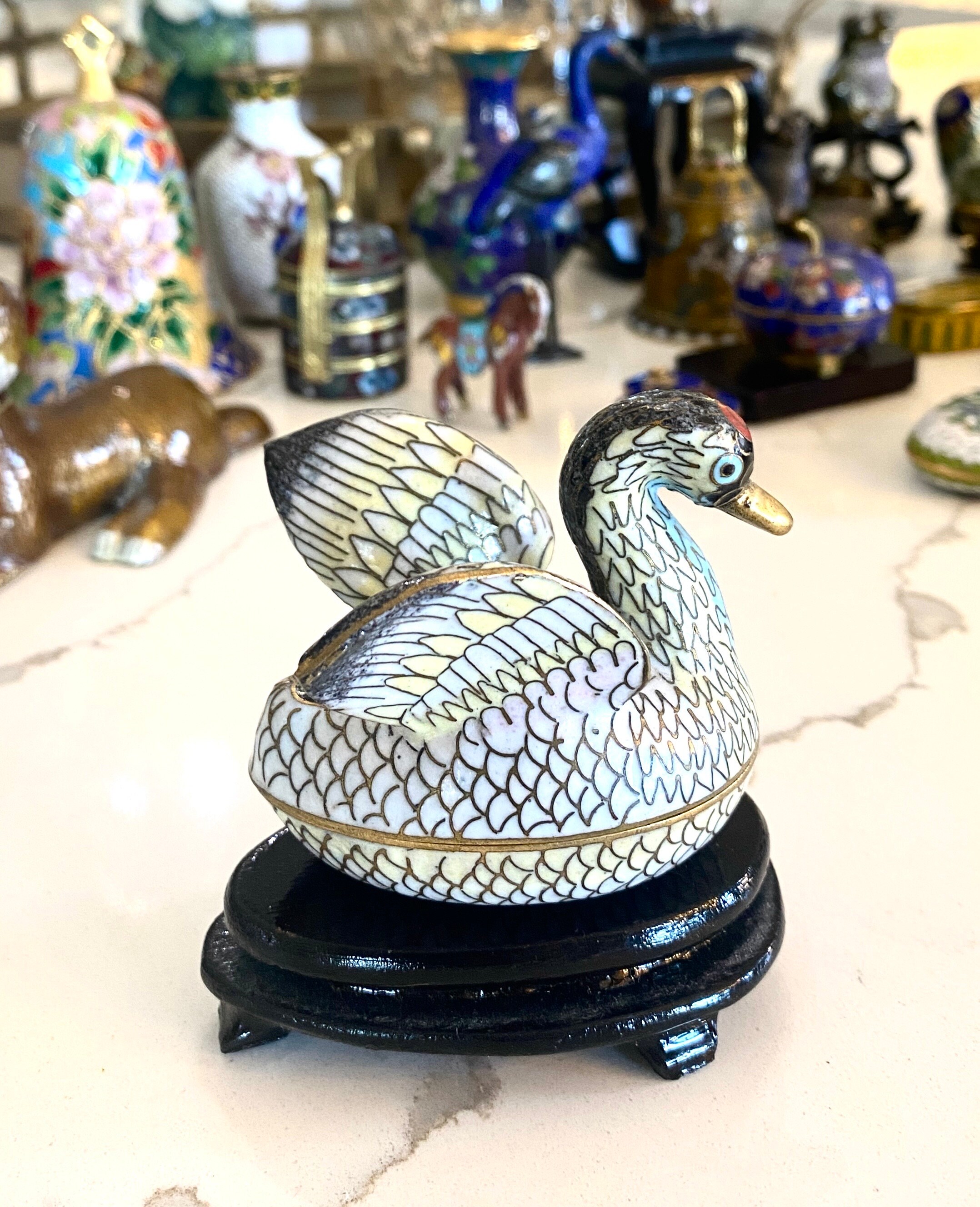 七宝焼きSwanクリスマスオーナメント、エナメル銅に WEBカタログ