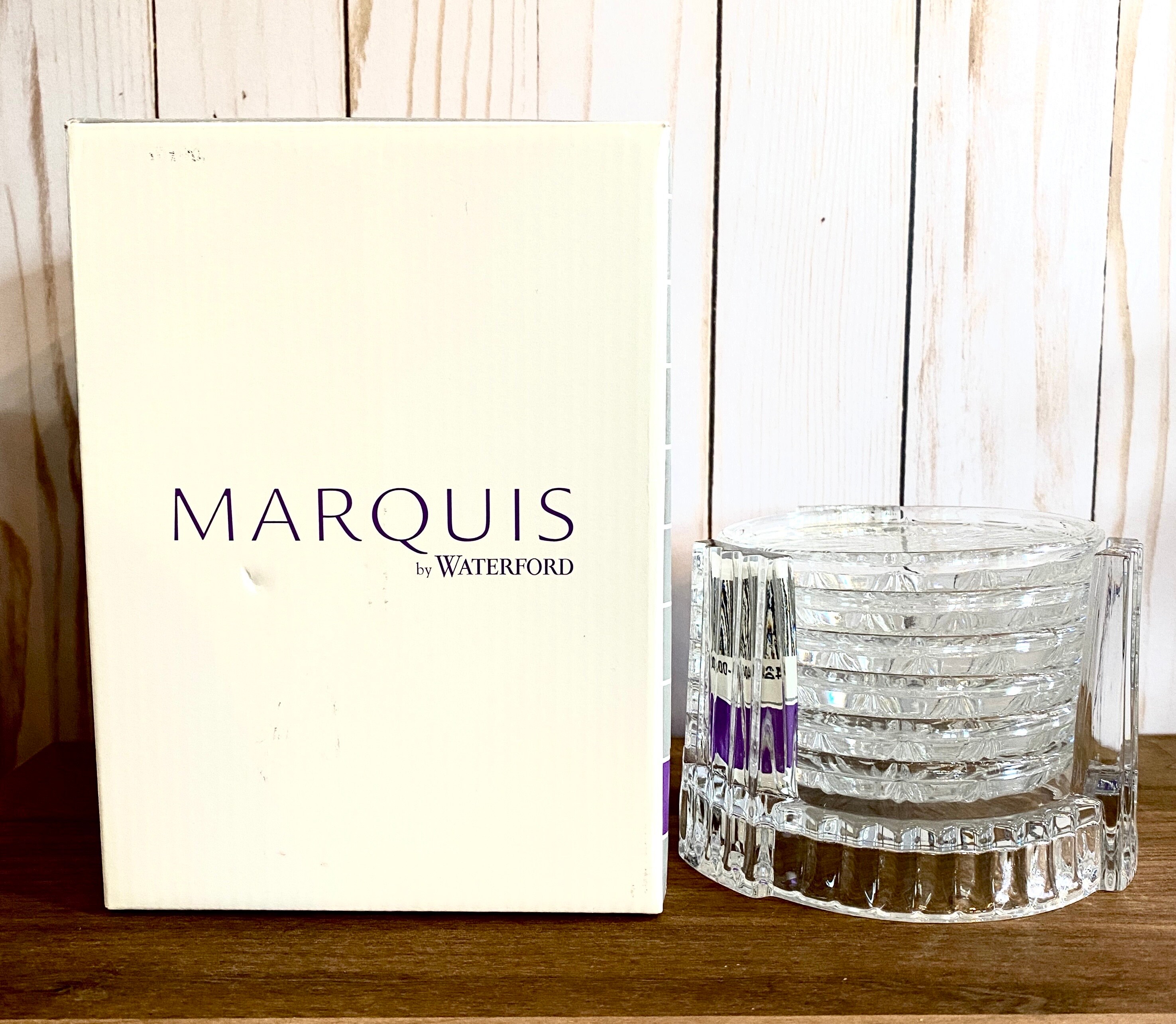 Waterford Marquis Crystal Coasters and Holder: 7 Piece Set NIB - Etsy