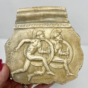 Stone Handmade Plaque Greece Ergani Athena Plaque Collectables Figurines and Knickknacks