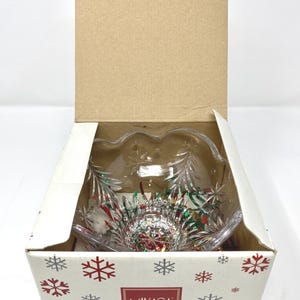 Celebrations By Mikasa, Christmas Night Collection 6” Wide Pedestal Bowl NIB Holiday Decor