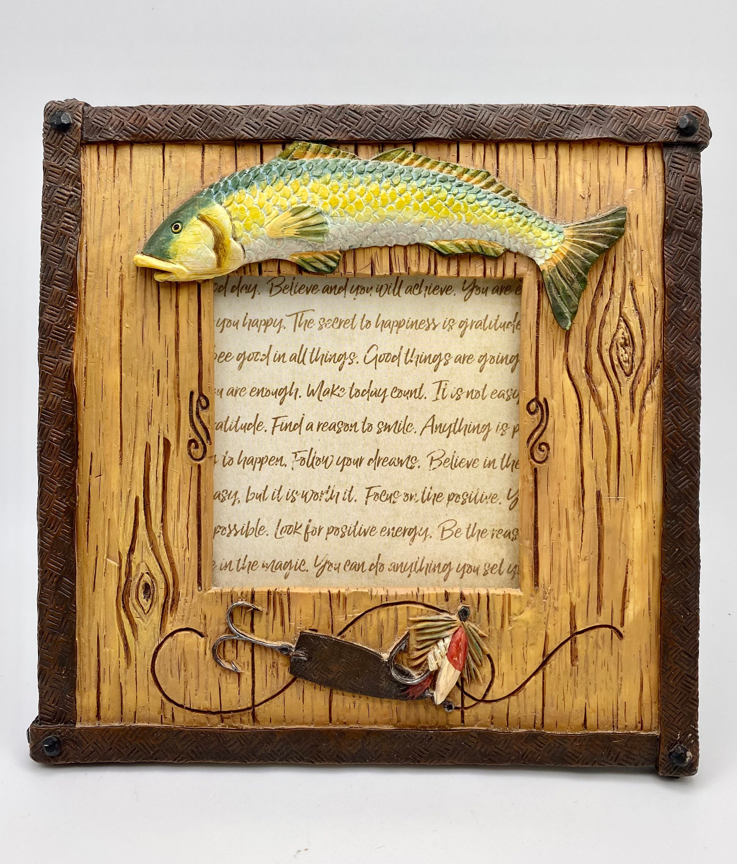 Youngs Wood Fishing Pole Triple Picture Frame 4 by 4 ** Click image to  review more details.