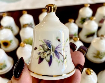 Danbury Mint State Flowers Miniature State Bells walk 50 States Available Circa 1985