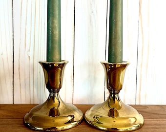 Bougeoir Photophore En Verre Soufflé Ambré - Design Années 60/70