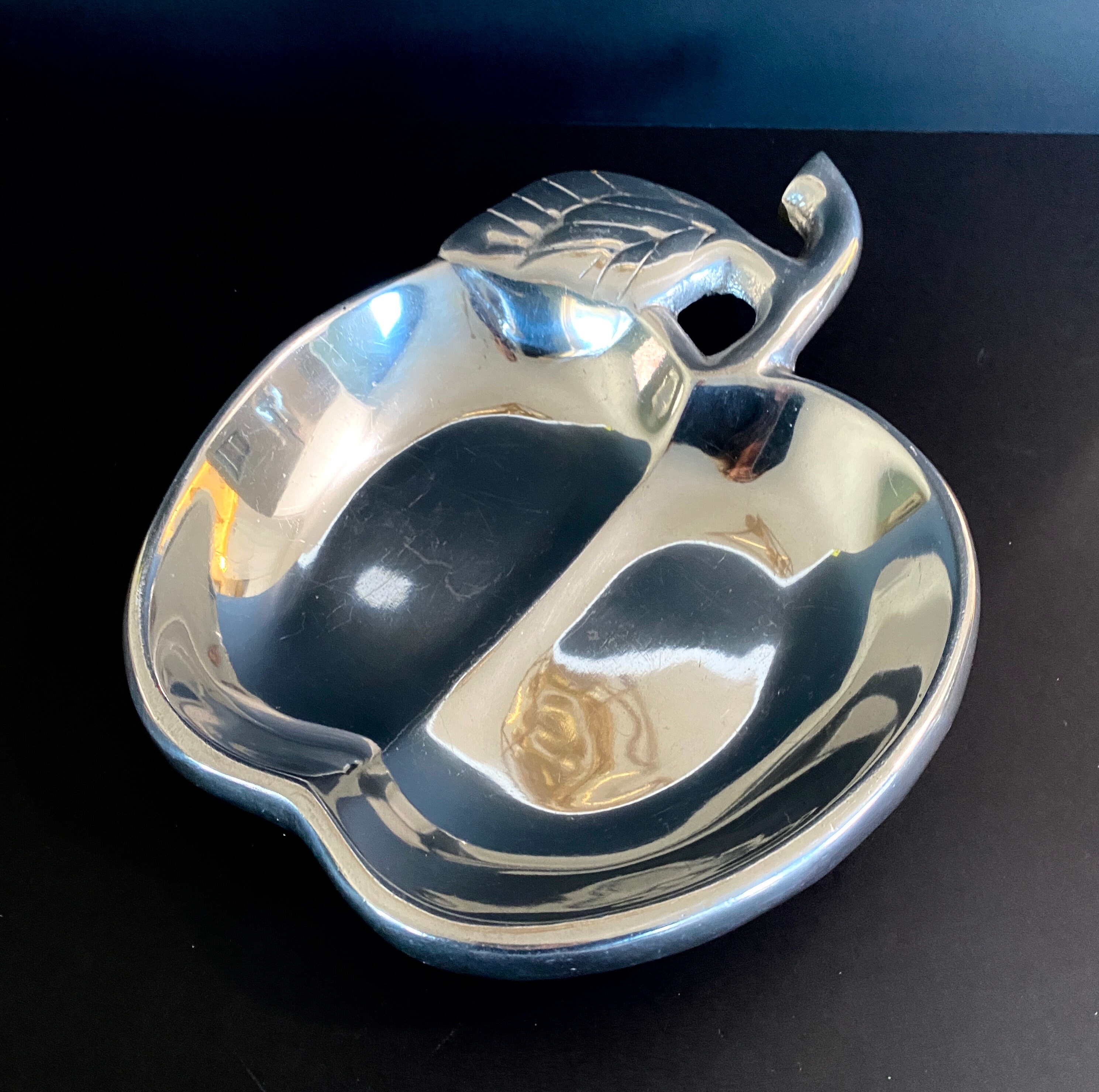 Vintage Pewter Apple Shaped Divided Platter Serving Tray - Etsy
