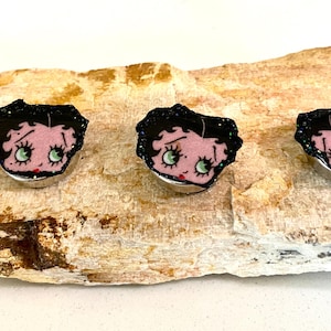 Vintage Betty Boop Button Covers Set of 3 Boop-Oop-a-Doop 1930’s Jazz Talkartoon Cartoons