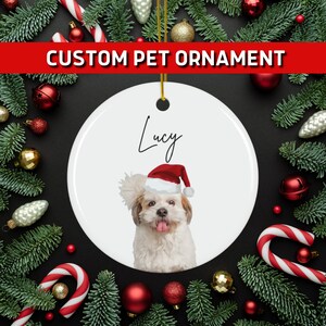 Custom Pet Ornament, Custom Dog Ornament, Pet Ornament, Cat Photo Gift , Custom Christmas Gift, Personalized Pet Ornament
