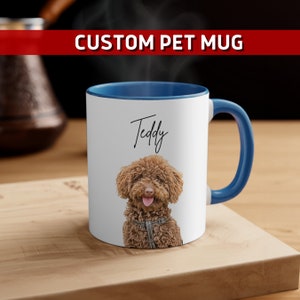 Personalized Pet Mug Using Pet Photo Name Custom Dog Mug Coffee Cup Pet Mugs Dog Mom Mug Personalized Cat Dad Mug New Dog Mug Gift