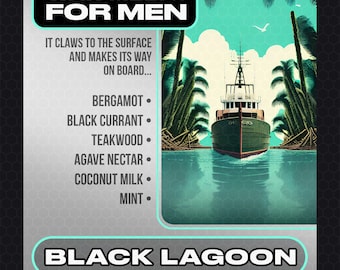 BLACK LAGOON wax melt --masculine wax melt, men gift, man cave, strong wax melt, gift for men, best man gift, creature from the black lagoon