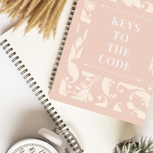 Keys to the code. Digital password keeper, password log, password journal, digital password book