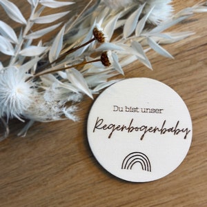 Meilensteinkarte Baby | Verkündung Schwangerschaft Regenbogenbaby