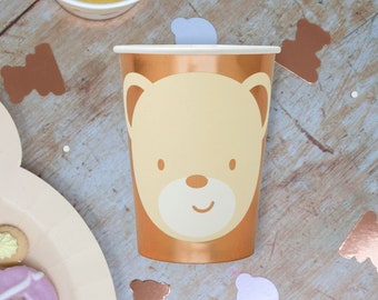 Teddy Bear Party Cups Paper 8 per pack