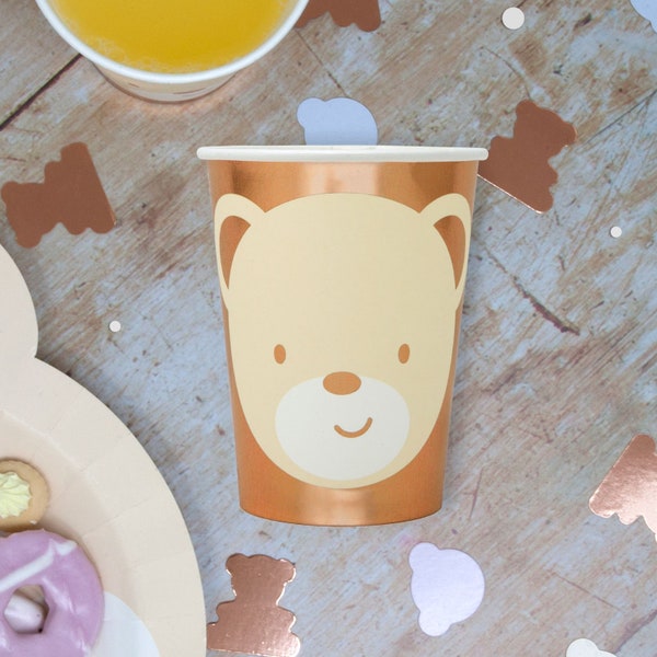 Teddy Bear Party Cups Paper 8 per pack