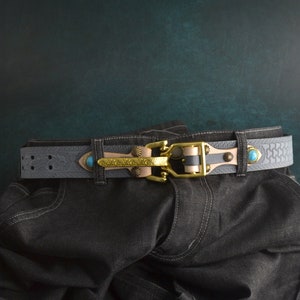 ceinture en cuir véritable de cavalerie vintage / Ceinture en cuir boucle de cavalerie / Cadeau pour hommes / Cadeau danniversaire image 2