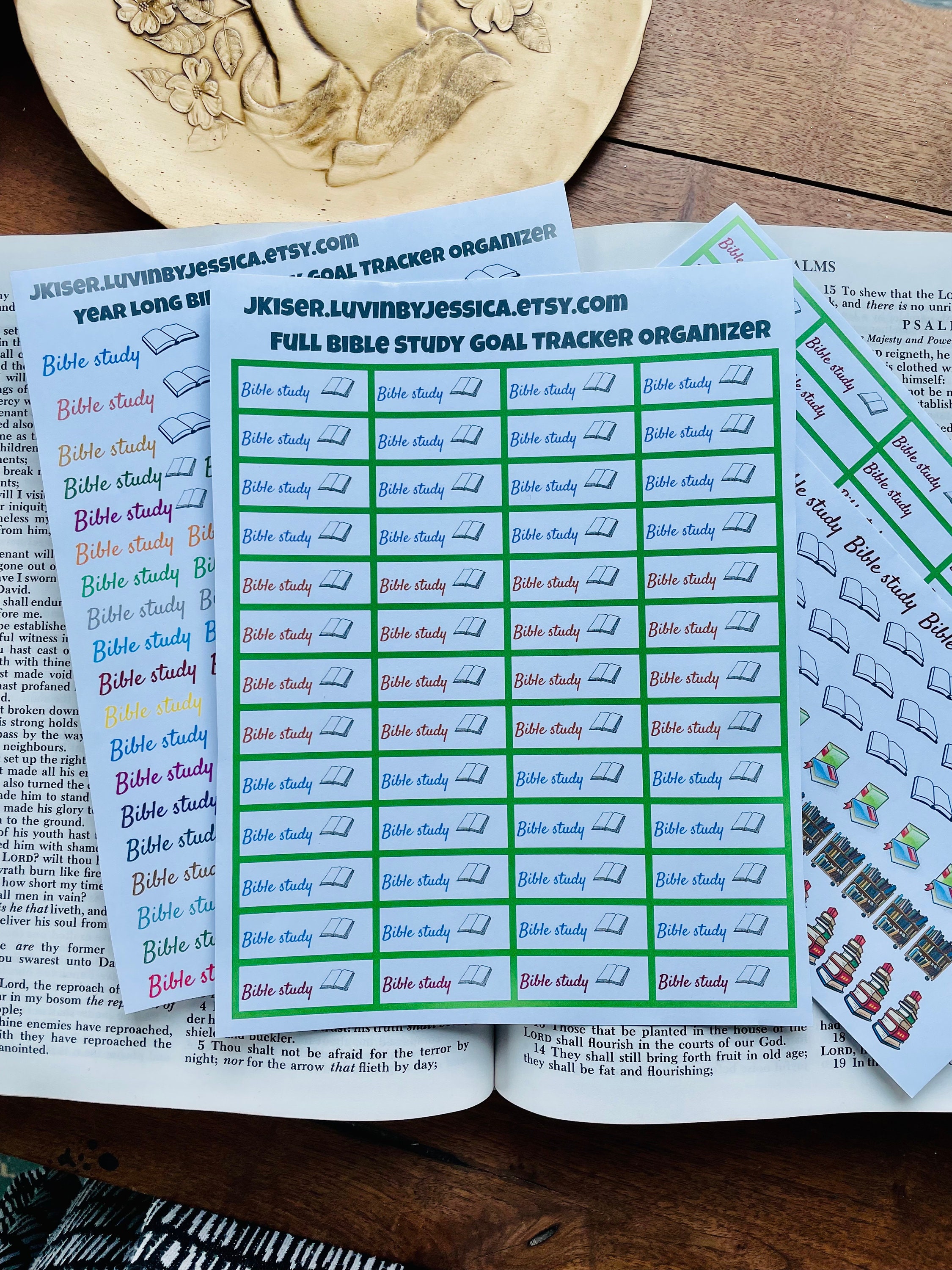 TC107 24pcs Clear BIBLE STUDY Stickers / Cursive Letter Stickers / Daily  Life Stickers / Clear Planner Stickers / ECLP / Journal Stickers 