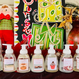 Handseife/schäumende Handseife/natürliche schäumende Handseife/Weihnachtsgeschenk/Geschenk für Sie/schäumende Seife für die Hände/wählen Sie einen Duft//Kastilienöl