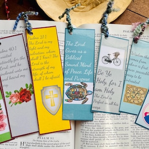 Bookmark/Tassel Bookmark/Christian Bookmarks/Religious Bookmarks/Bible Verse Bookmarks/Bible Bookmarks/Scripture Bookmark/Handmade Laminated