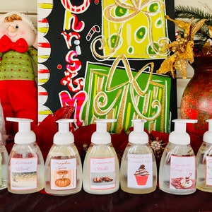 Handseife/schäumende Handseife/natürliche schäumende Handseife/Weihnachtsgeschenk/Geschenk für Sie/schäumende Seife für die Hände/wählen Sie einen Duft//Kastilienöl