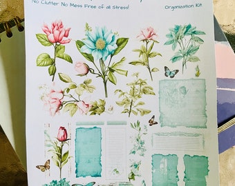 Floral Bible Journaling Stickers, Christian Planner Kit