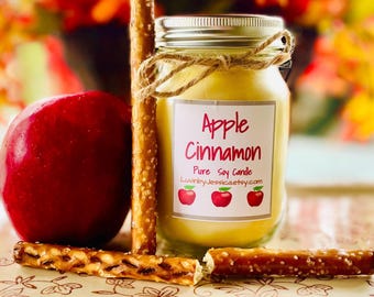 Apfel-Zimt-Soja-Kerze: Herbst Dekor