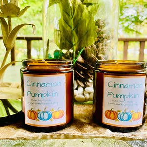 Zimt Kürbis Kerze/Kürbis Gewürz reine Soja Kerze/Herbst Kerzen/Herbst Kerze/personalisierte Geschenke/Mama Geschenk/handgefertigte Herbst Dekor/Wohnkultur