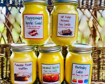 Hot Cocoa Soy Candle: Hand Poured Fall Farmhouse Decor