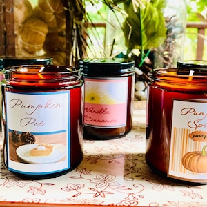 Zimt Kürbis Kerze/Kürbis Gewürz reine Soja Kerze/Herbst Kerzen/Herbst Kerze/personalisierte Geschenke/Mama Geschenk/handgefertigte Herbst Dekor/Wohnkultur