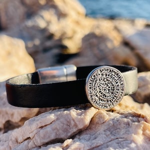 Leather bracelet for man, Handmade bracelet from leather , Black leather bracelet for men, Stylish man bracelet