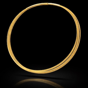 Handmade 24K Gold Plated Braided Collar Choker, Invisible Clasp