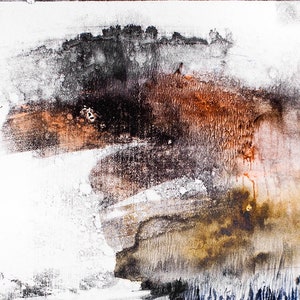 Fine art print of  monotype, abstract art, contemporary art