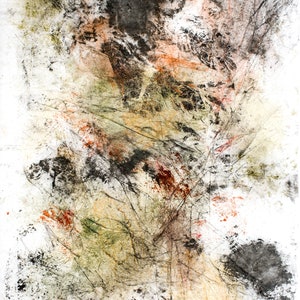 Fine art print of  monotype, abstract art, contemporary art