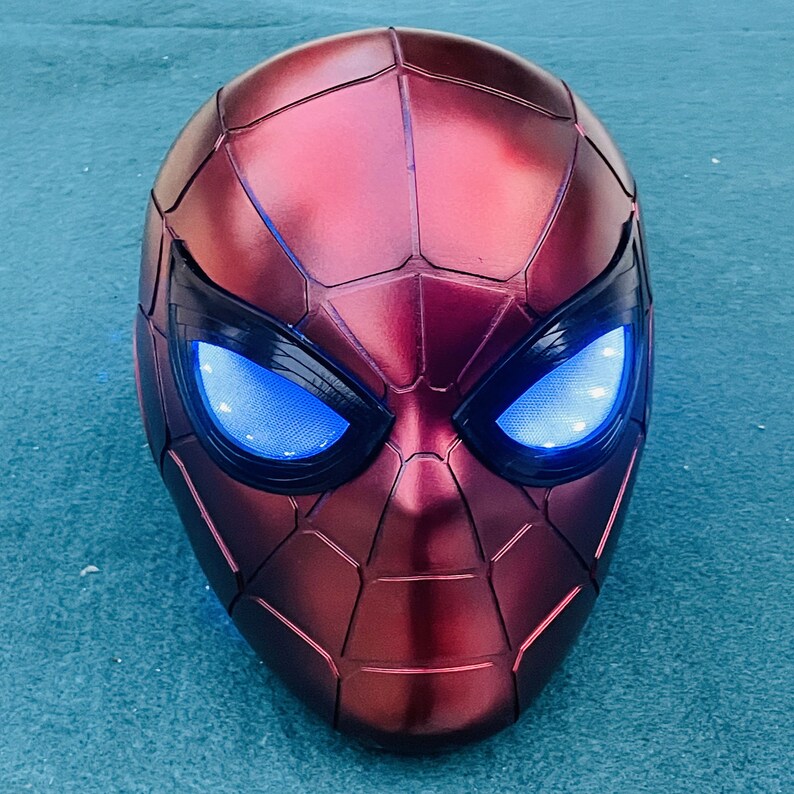 Iron Spider Man Mask Avenger RPG Custom Wearable Glow Helmet Etsy