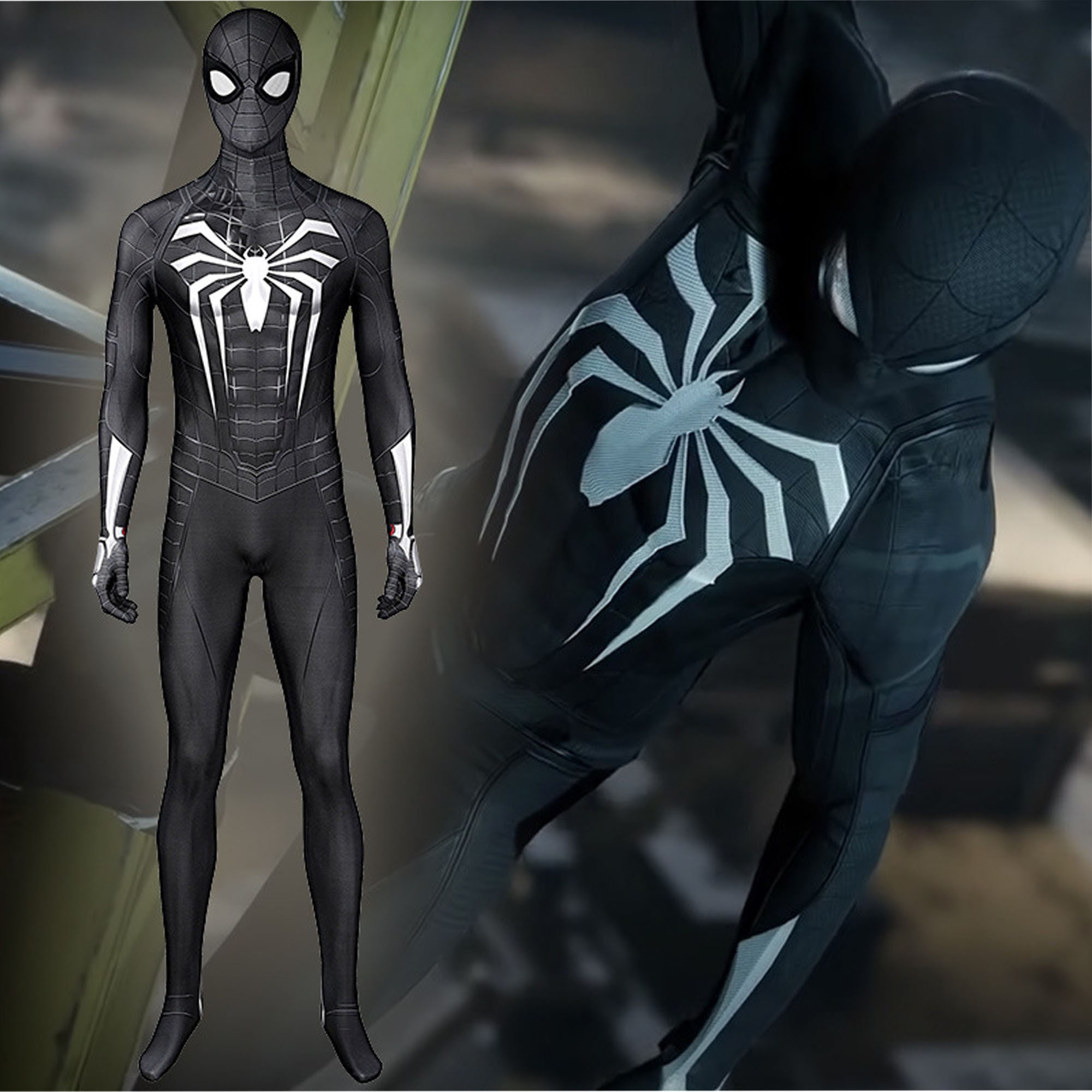 Spider-man Myers Venom Suit Cosplay Suit Bodysuit Split Suit - Etsy