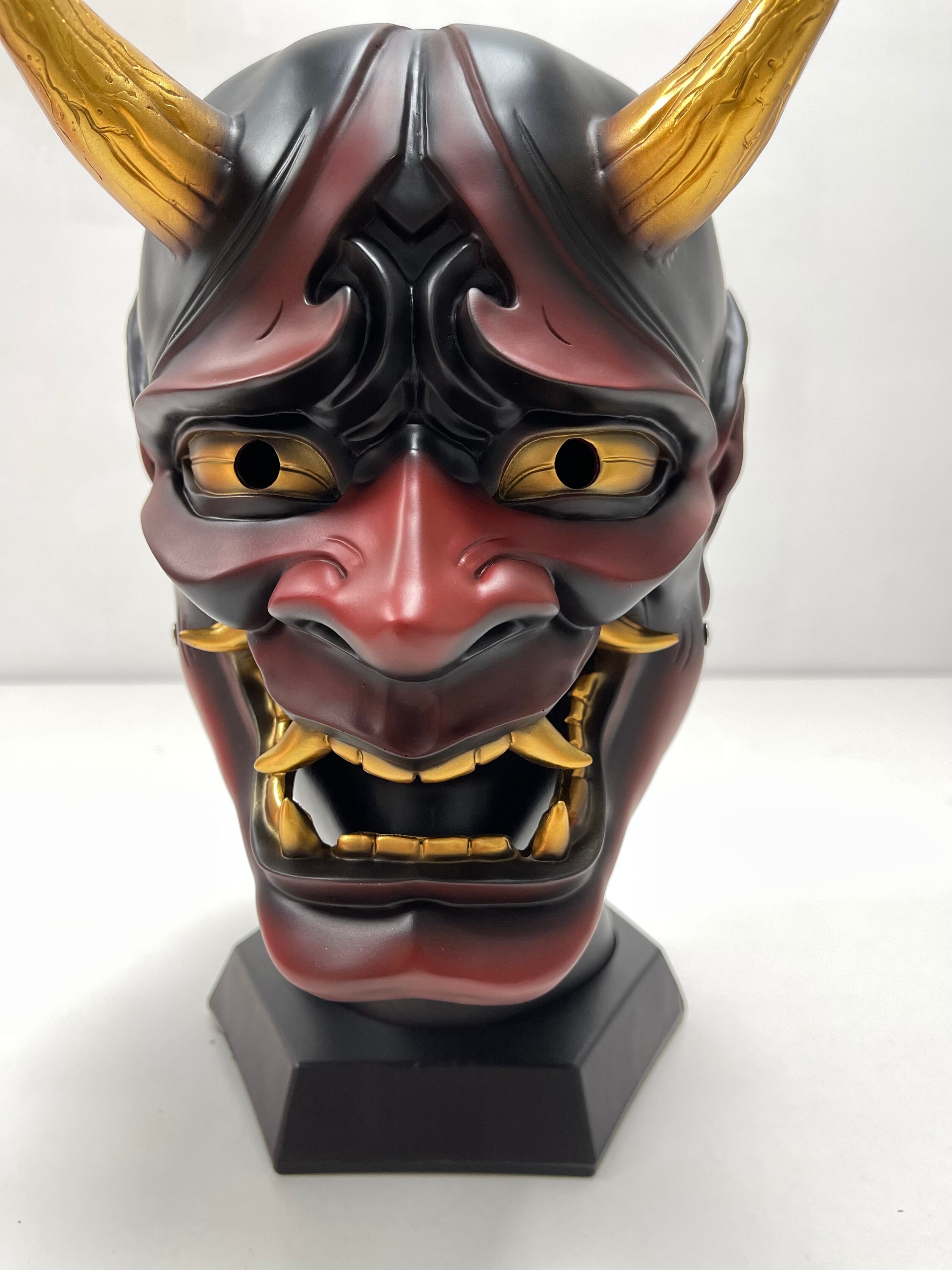 Japanese Hannya Mask Oni Demon Mask Samurai Maskhalloween Etsy