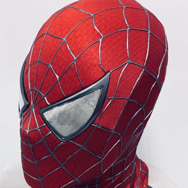 Customized Sam Raimi Spiderman Mask Cosplay Spiderman Mask Adult Mask Wearable movie prop copy, Toby Maguire