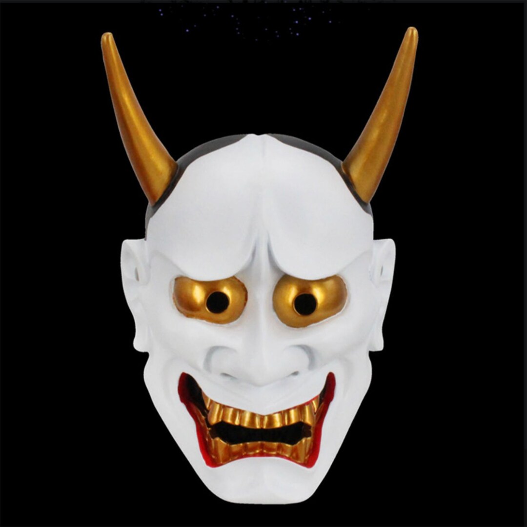 Japanese Hannya Oni Mask,half Face Resin Hannya Mask,prajna Demon Noh