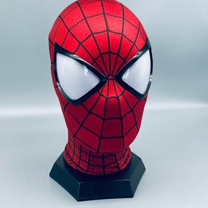 Customized Spiderman Mask with Faceshell,Magnetic lenses,Wearable Movie Prop Replica