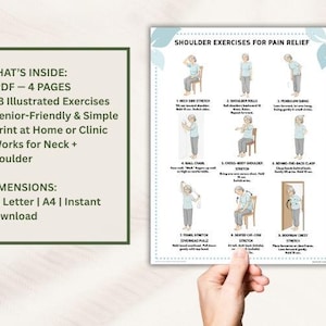 Shoulder Pain Relief Exercises: Stiff Neck, Frozen Shoulder (Printable PDF)