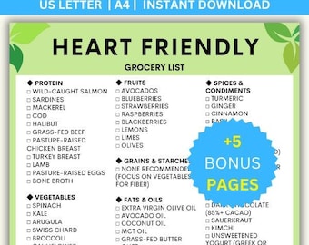 Heart Healthy Grocery List: Clean Eating Guide (Printable)