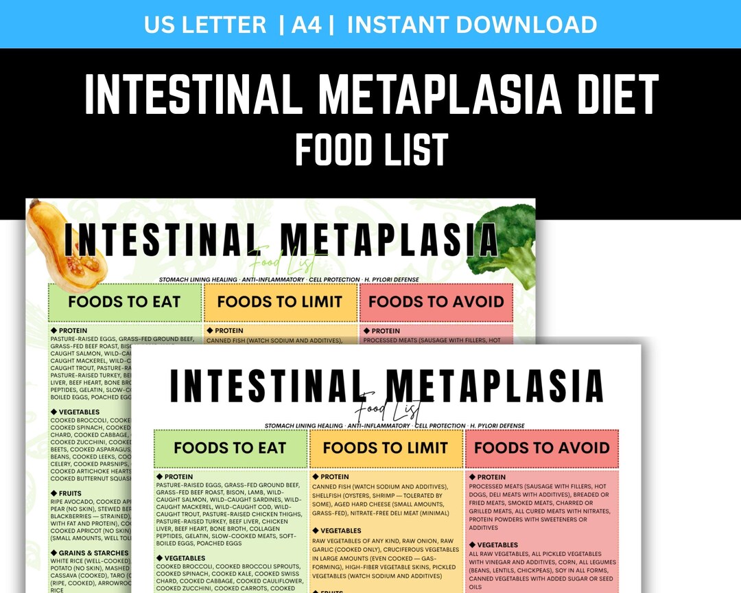 Intestinal Metaplasia Food List, Stomach Lining Healing, Gastritis Diet ...