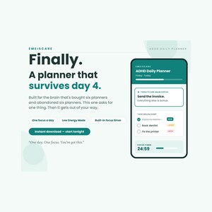 ADHD Daily Planner Web App, Customizable Digital Schedule, Brain Dump Dynamic Template, Time Blindness Tracker, Digital Product