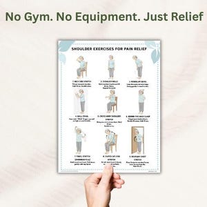Shoulder Pain Relief Exercises: Stiff Neck, Frozen Shoulder (Printable PDF)