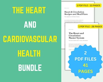 Heart Health Bundle | Blood Pressure & Cholesterol Guide, Lower BP Naturally, Heart Healthy Recipes, Meal Plan, Circulation PDF