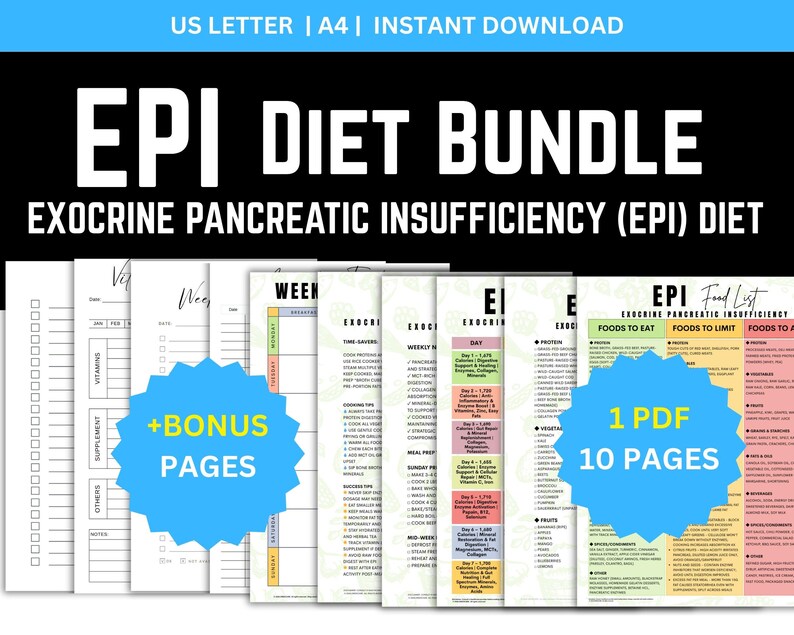 EPI Diet Sheet, Epi Food List, Exocrine Pancreatic Insufficiency Pdf ...