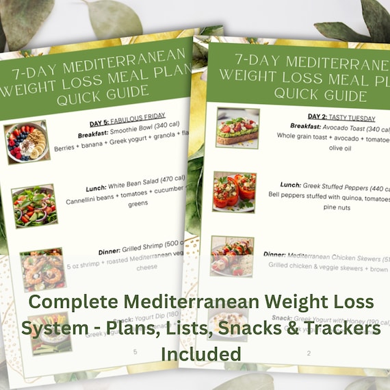 mediterranean diet semaglutide meal plan 7-day Mediterranean Diet Plan: Weight Loss Meal Plan PDF